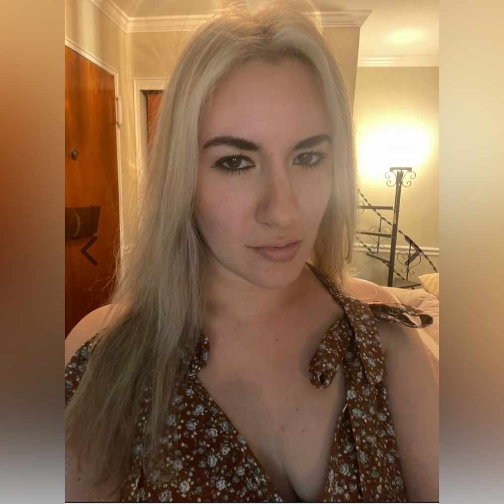 Brown floral dress
